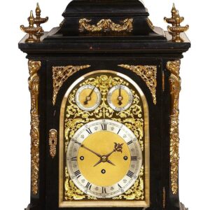 Britische Kaminuhr Ebonisiert Westminster Schlagwerk 19 Jh.