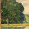 Impressionist Landschaftsgemälde Fluss mit Bäumen 20 Jh.