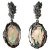 Ohrringe Hänger Opal Silber Gold handgefertigtes Design