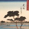 Japanischer Holzschnitt Landschaft Tokaido Szene Edo Periode Reproduktion